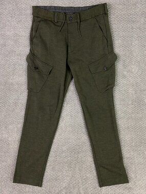 Ralph Lauren Purple Label Cargo Jogger Sweatpants Mens Large Olive Green Wool